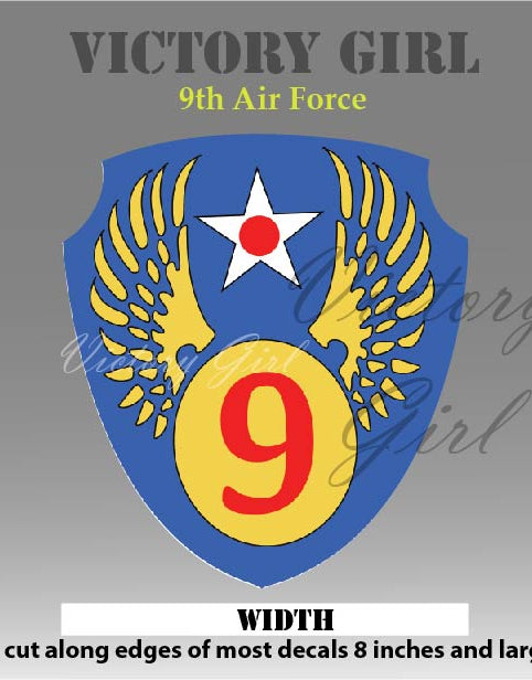 US Ninth Air Force Insignia WWII Vinyl Sticker