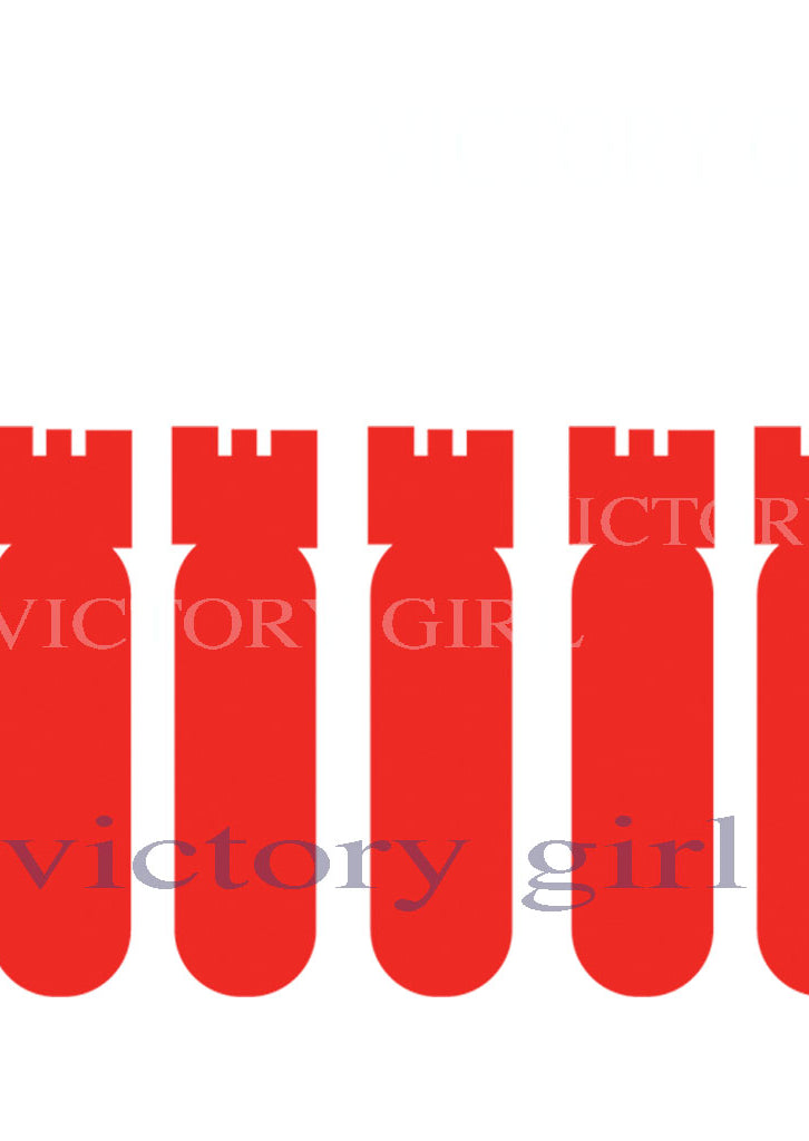 Red- Bomb Mission Markings Vinyl Decal Sticker