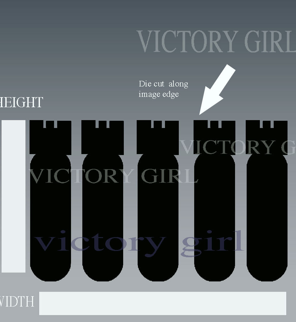 Black- Bomb Mission Markings Vinyl Decal Sticker