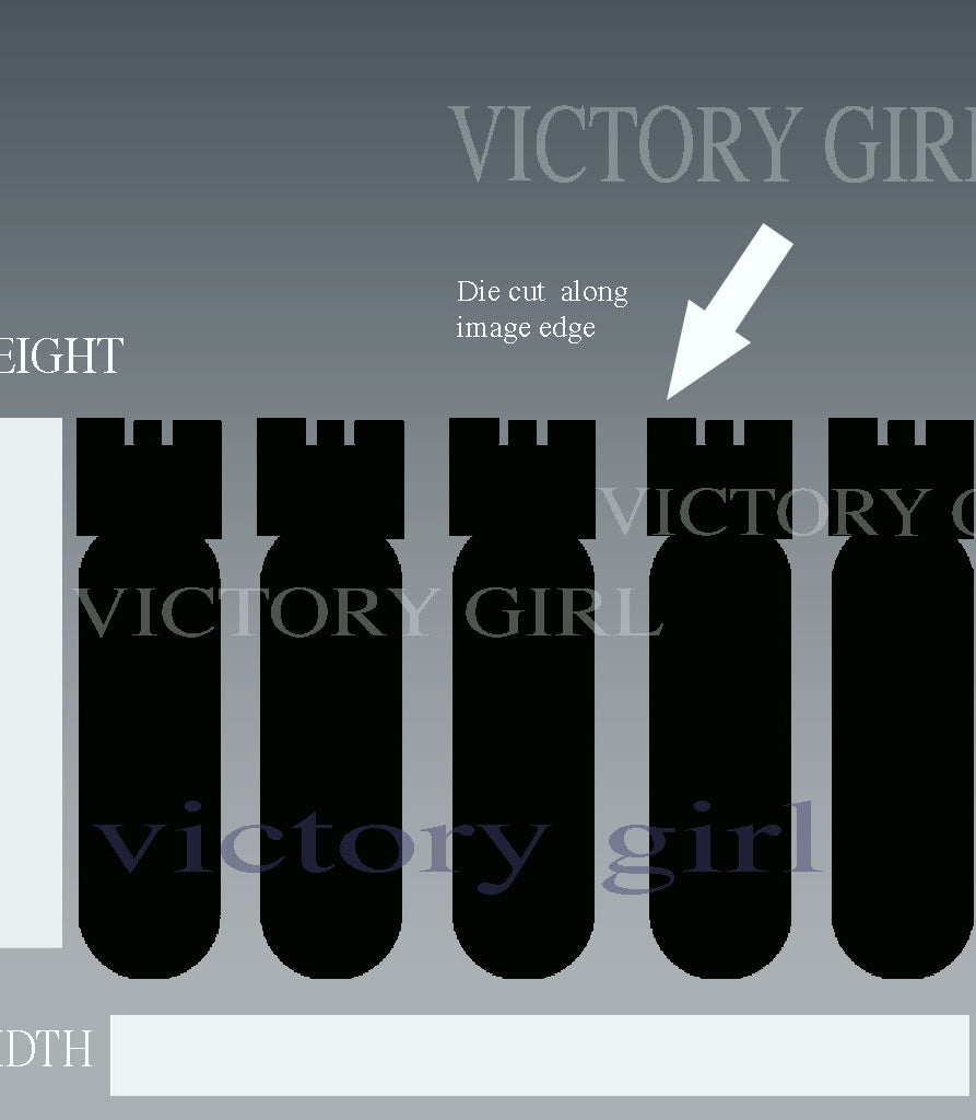 Black- Bomb Mission Markings Vinyl Decal Sticker