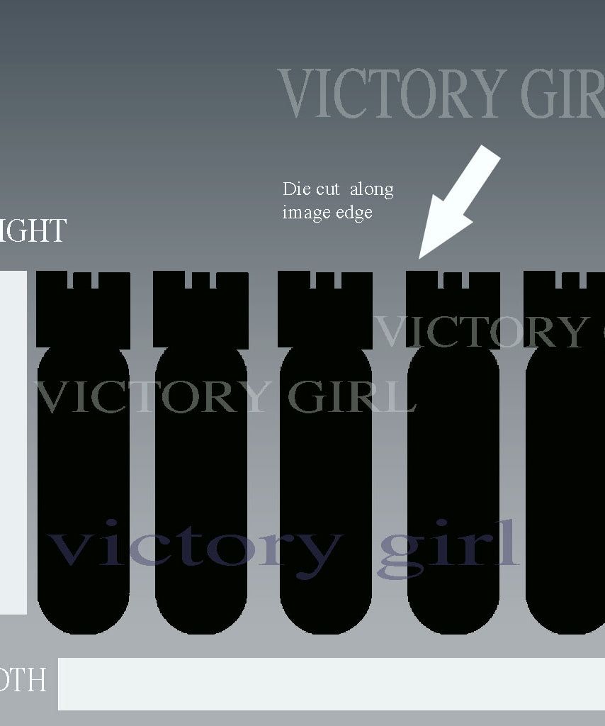 Black- Bomb Mission Markings Vinyl Decal Sticker