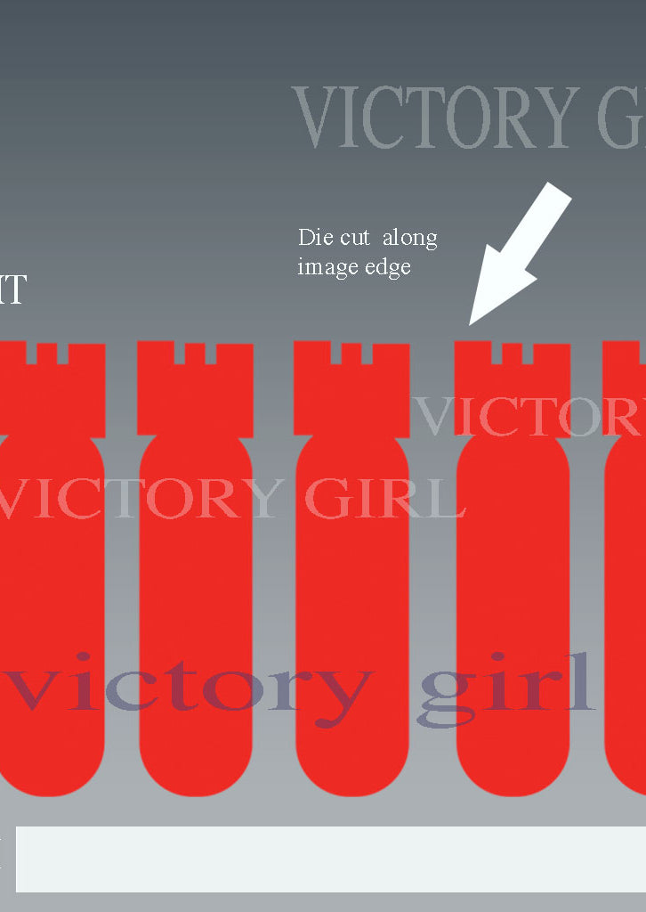 Red- Bomb Mission Markings Vinyl Decal Sticker