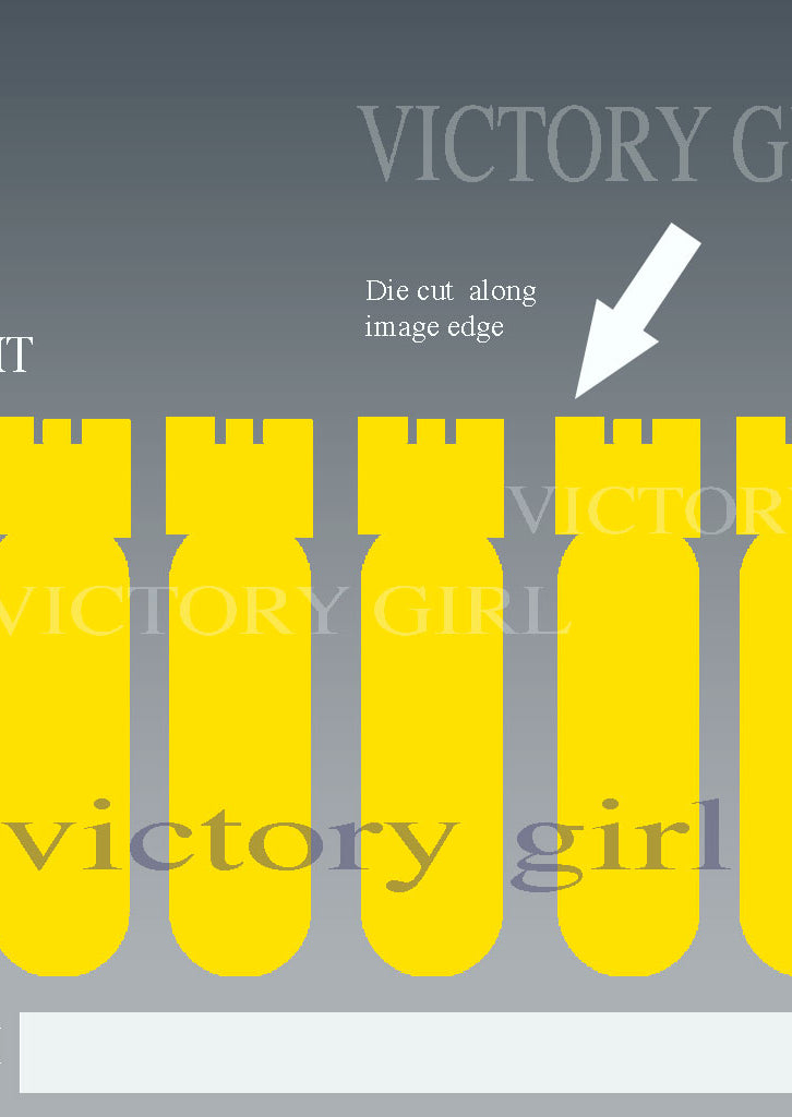 Yellow- Bomb Mission Markings Vinyl Decal Sticker