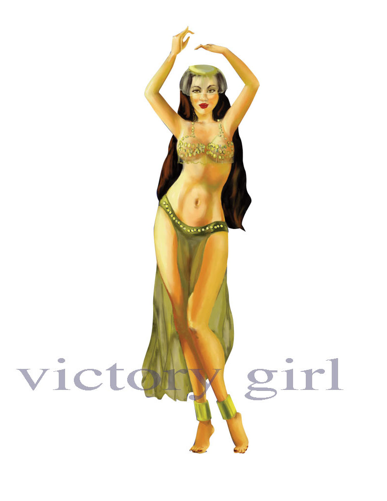 Smokey Belly Dancer Vinyl Decal Sticker - No Background