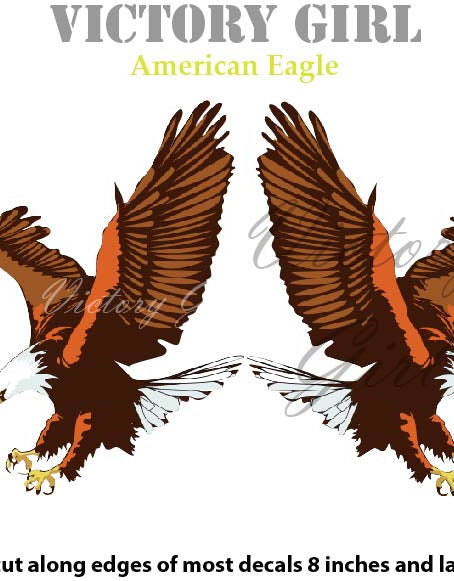 American Eagle Landing Vinyl Decal Sticker