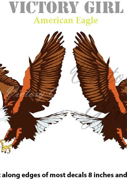 American Eagle Landing Vinyl Decal Sticker