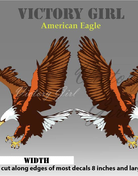 American Eagle Landing Vinyl Decal Sticker
