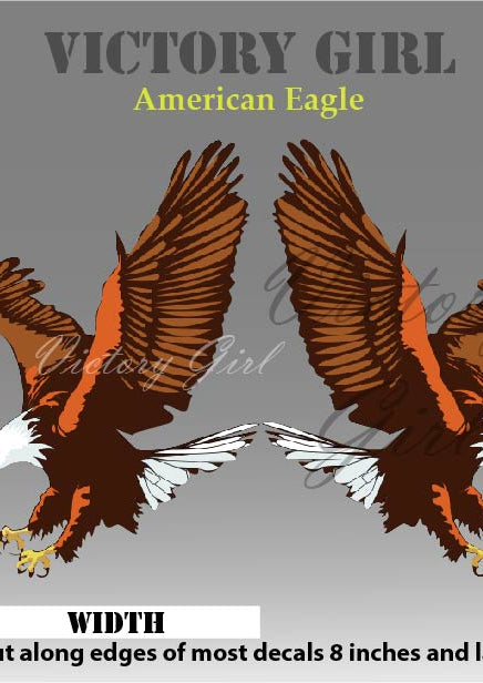American Eagle Landing Vinyl Decal Sticker