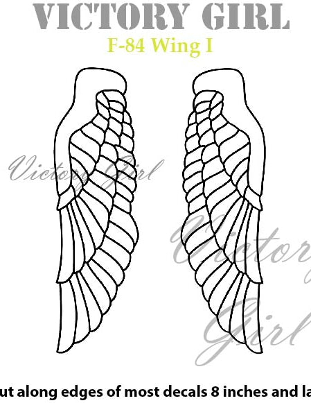 F-84 Wing Graphic Vinyl Decal Sticker