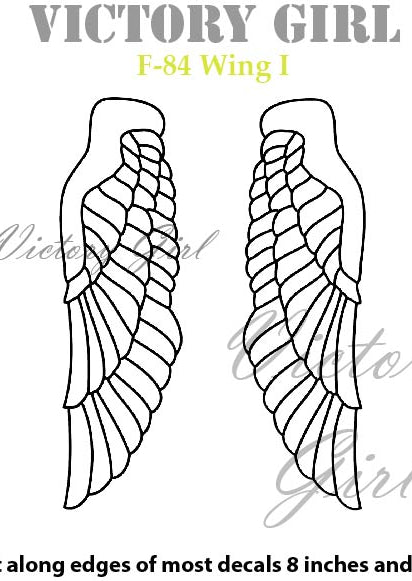 F-84 Wing Graphic Vinyl Decal Sticker