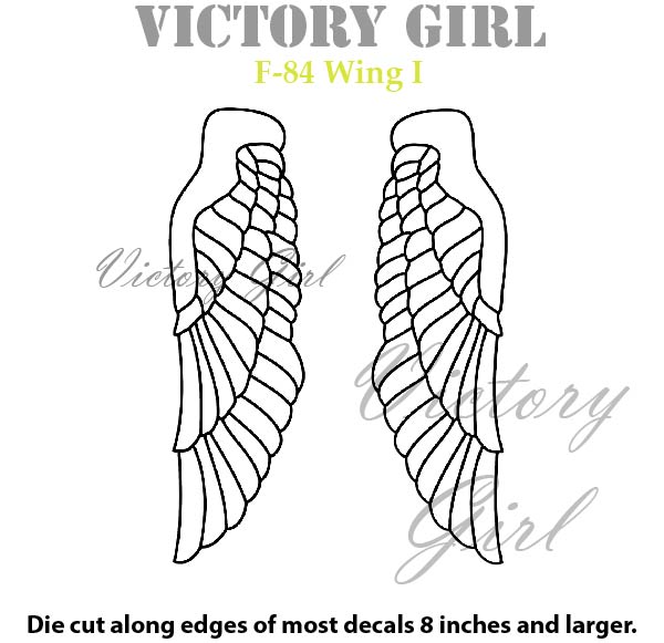 F-84 Wing Graphic Vinyl Decal Sticker