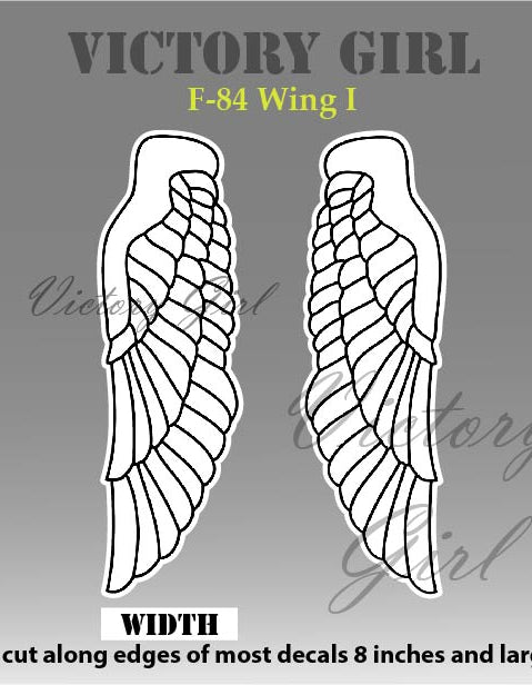 F-84 Wing Graphic Vinyl Decal Sticker