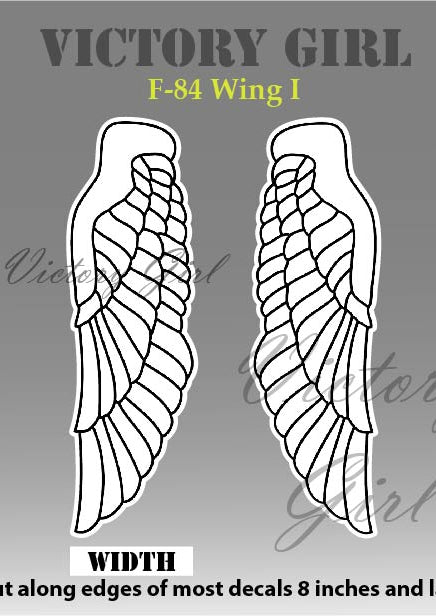 F-84 Wing Graphic Vinyl Decal Sticker