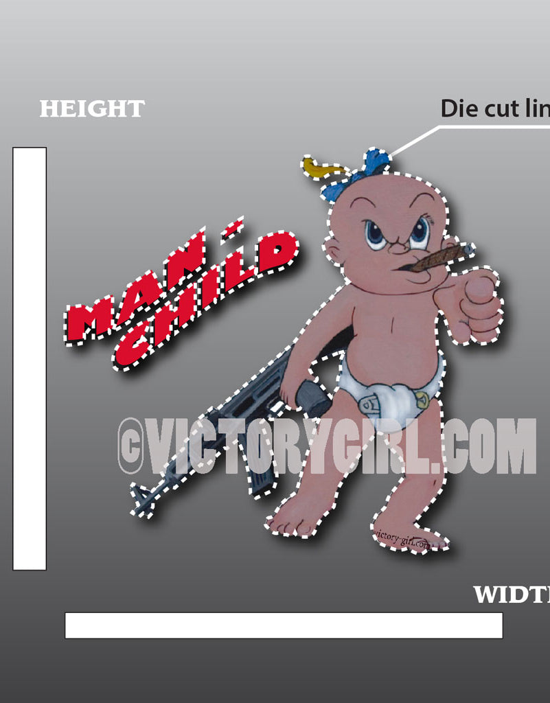 Man Child Nose Art Vinyl Decal Sticker