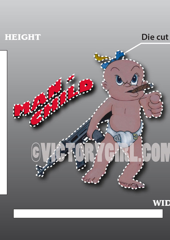 Man Child Nose Art Vinyl Decal Sticker