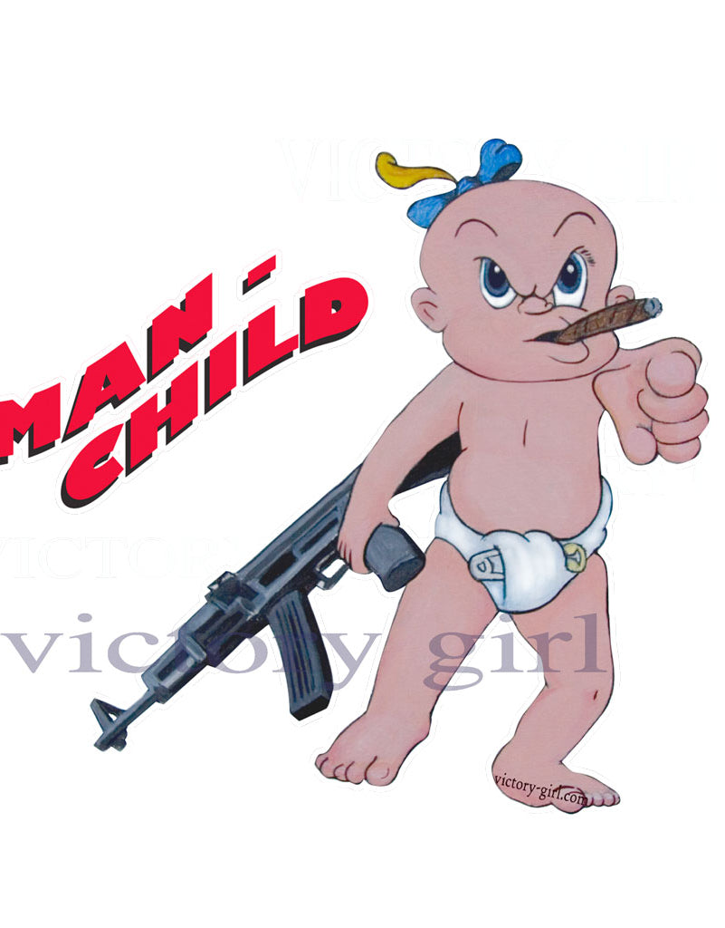 Man Child Nose Art Vinyl Decal Sticker