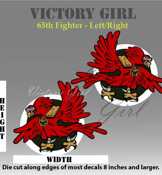 65th Fighter Squadron Insignia Vinyl Decal Sticker