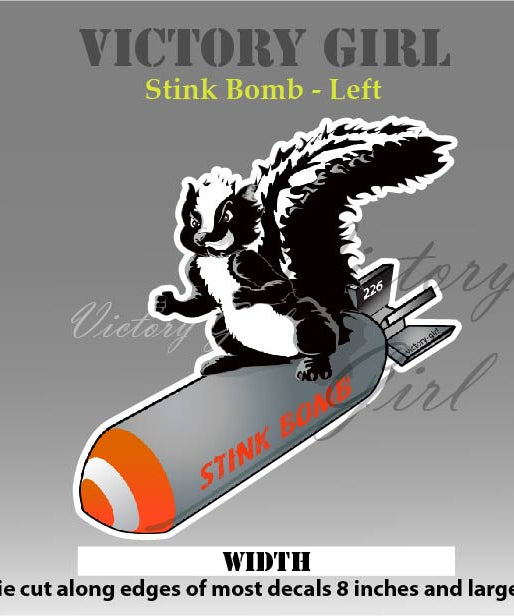 Stink Bomb Nose Art Vinyl Decal Sticker