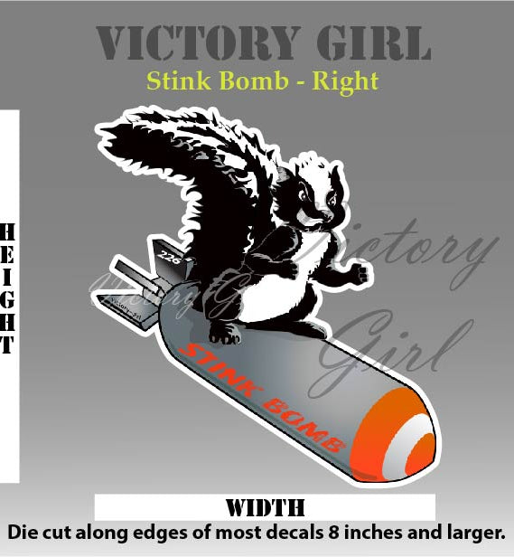 Stink Bomb Nose Art Vinyl Decal Sticker