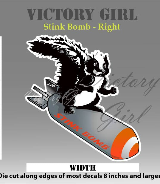 Stink Bomb Nose Art Vinyl Decal Sticker