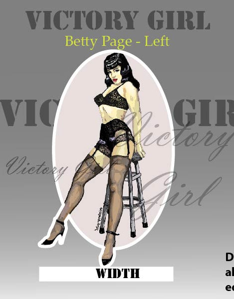 Betty on Stool Vinyl Decal Sticker