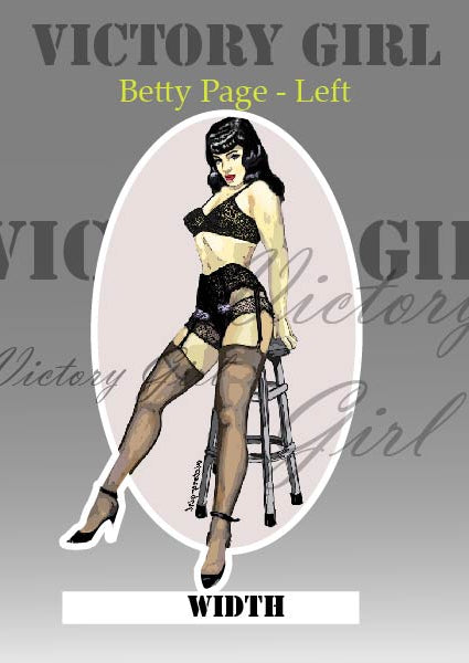 Betty on Stool Vinyl Decal Sticker