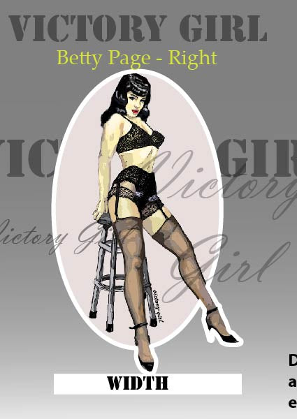 Betty on Stool Vinyl Decal Sticker
