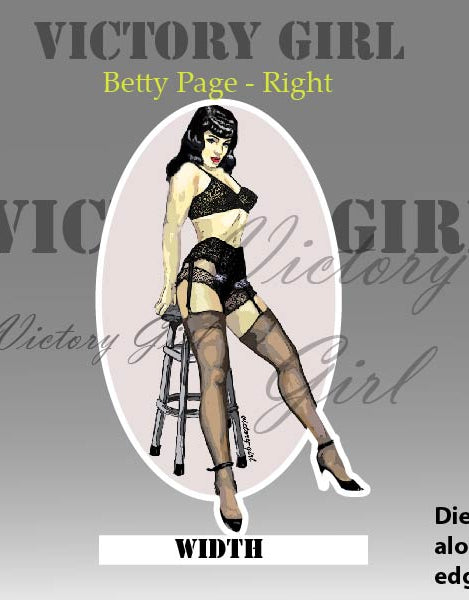 Betty on Stool Vinyl Decal Sticker