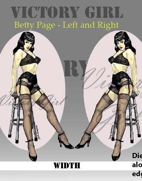 Betty on Stool Vinyl Decal Sticker