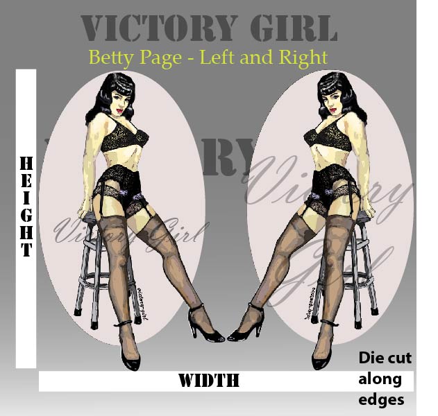 Betty on Stool Vinyl Decal Sticker