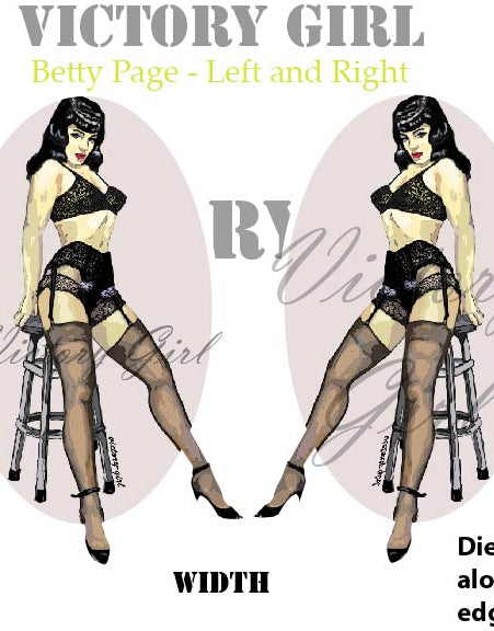 Betty on Stool Vinyl Decal Sticker