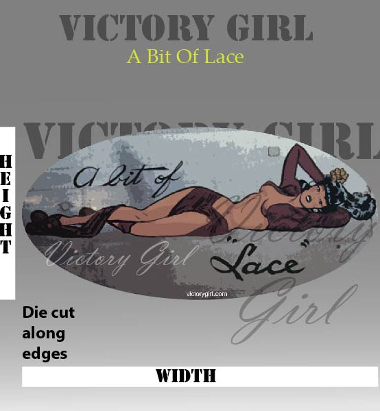 Bit O Lace Nose Art Vinyl Decal Sticker