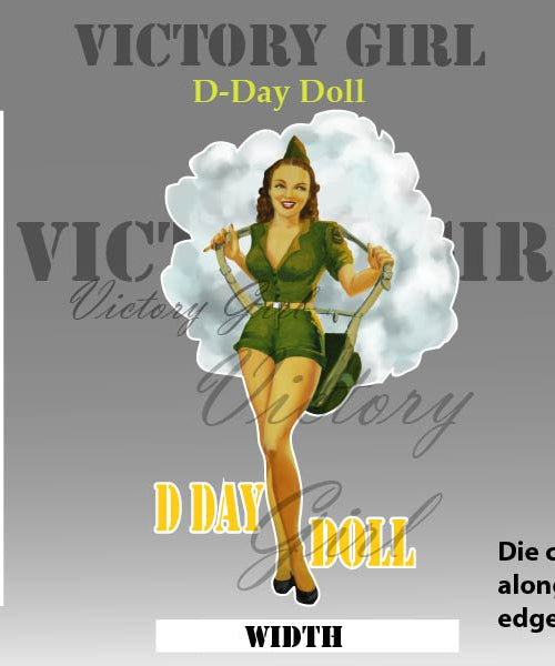 D-Day Doll Nose Art Vinyl Decal Sticker
