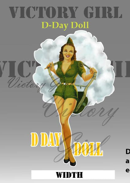 D-Day Doll Nose Art Vinyl Decal Sticker