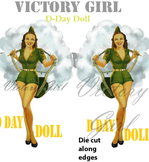 D-Day Doll Nose Art Vinyl Decal Sticker