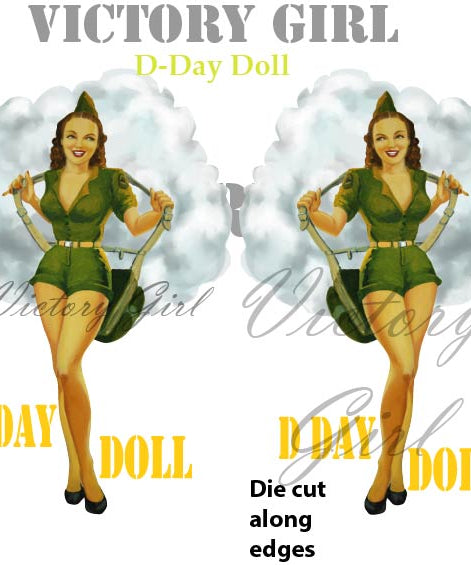 D-Day Doll Nose Art Vinyl Decal Sticker