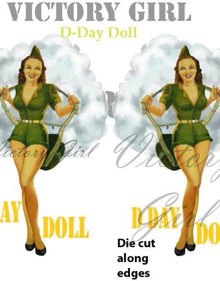 D-Day Doll Nose Art Vinyl Decal Sticker
