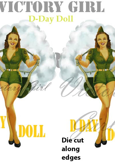 D-Day Doll Nose Art Vinyl Decal Sticker