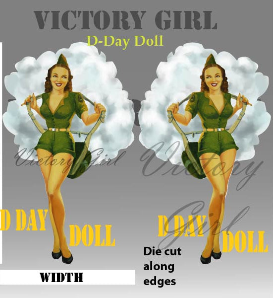 D-Day Doll Nose Art Vinyl Decal Sticker