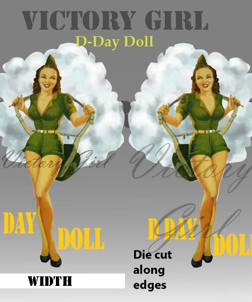 D-Day Doll Nose Art Vinyl Decal Sticker