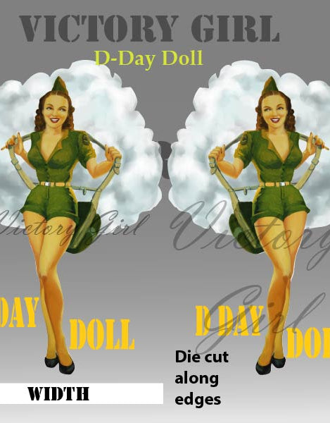 D-Day Doll Nose Art Vinyl Decal Sticker