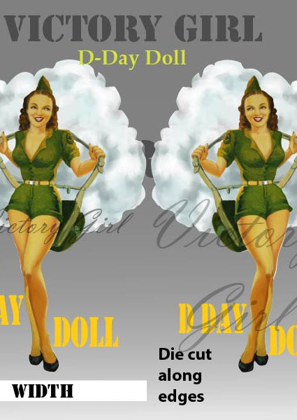 D-Day Doll Nose Art Vinyl Decal Sticker