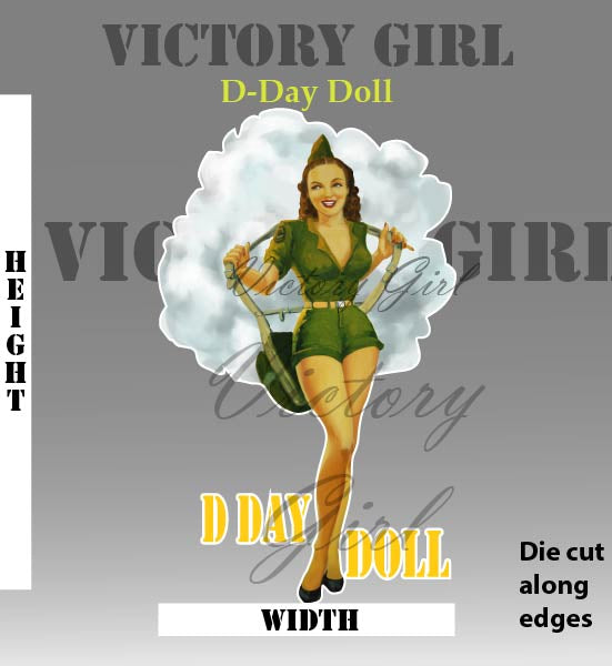 D-Day Doll Nose Art Vinyl Decal Sticker