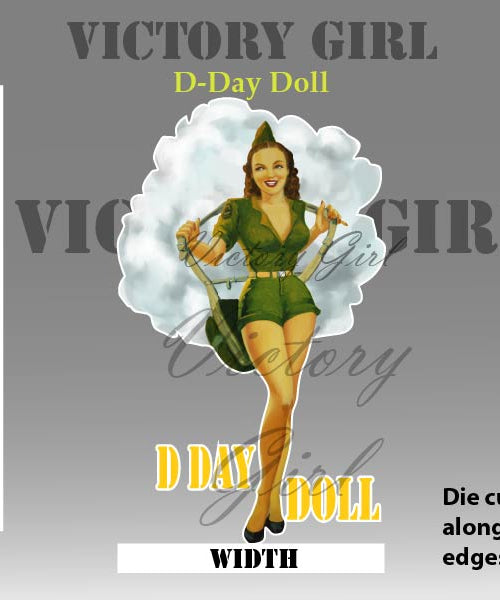 D-Day Doll Nose Art Vinyl Decal Sticker