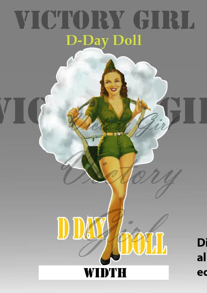 D-Day Doll Nose Art Vinyl Decal Sticker