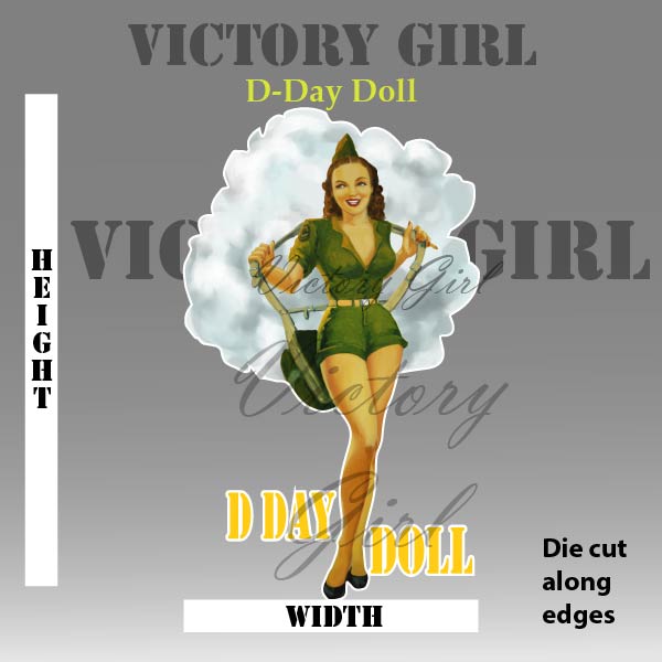 D-Day Doll Nose Art Vinyl Decal Sticker