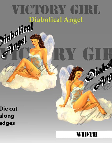 Diabolical Angel Nose Art Vinyl Decal Sticker