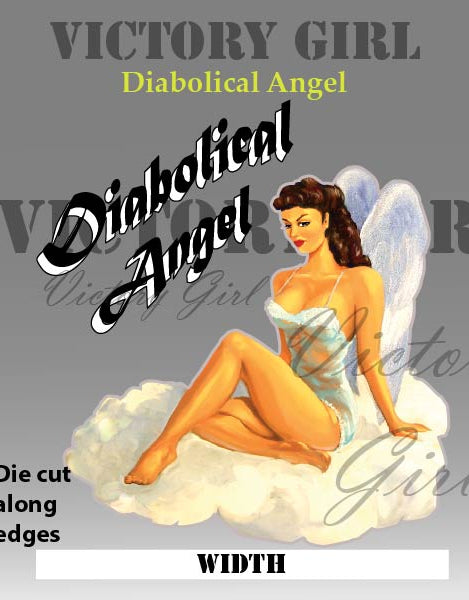 Diabolical Angel Nose Art Vinyl Decal Sticker