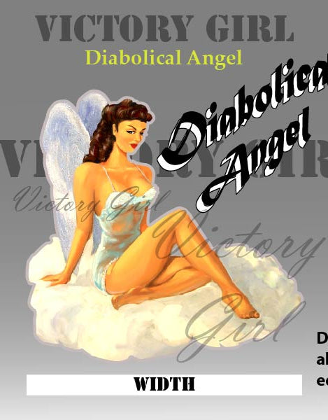 Diabolical Angel Nose Art Vinyl Decal Sticker