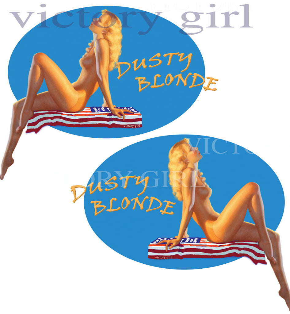Dusty Blonde - USA Flag Vinyl Decal Sticker